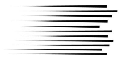 Speed line anime fast effect, manga horizontal motion strips. Comic quick halftone movement. Abstract gradient. vector