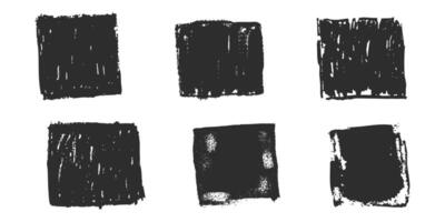 rectangle frames with textured edges, paint brush ink graffiti splatter and stencils border. Retro scribble abstract shape. vector