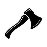 Stylized black silhouette of a hand axe on a white background vector