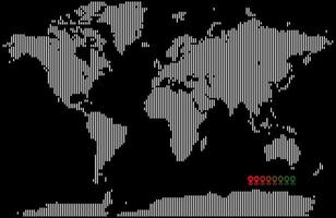 Vertical line shape world map showing abstract continents vector
