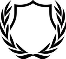 Modern Laurel Wreath and Shield Emblem vector