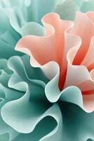 Soft abstract sculpture creating a beautiful wavy pattern photo
