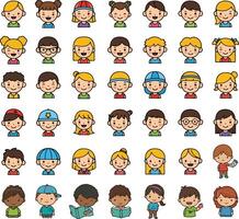 Character face icon Sets vector