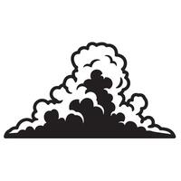 illustration of a dark cloud silhouette isolated on a white background vector