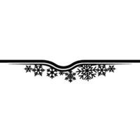 Minimalist Black and White Snowflake Border for WinterChristmas vector