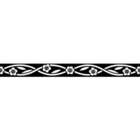 Elegant Floral Border Black and White Pattern, Decorative Elements vector