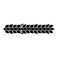 Elegant Leaf Border in Minimalist Style on White Background vector