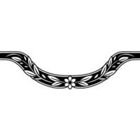 Elegant Floral Arch Border, Black and White Decorative Element vector