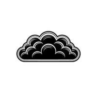 Cloud Black and White Minimalist Weather vector