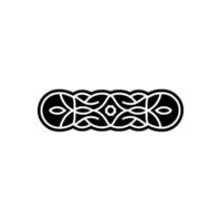 Celtic Knotwork Ornament, Geometric , Black and White vector
