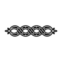 Intricate Black and White Ornamental, Border vector