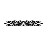 Elegant Black Leaf Border on, White Background vector