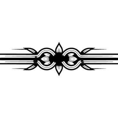 Elegant Art Deco Floral Element on Light Gray