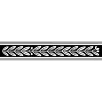 Elegant Black and White Laurel Border on White Background vector