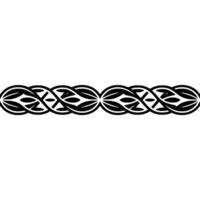 Geometric Border Element Interwoven, Black White, Elegant Pattern vector