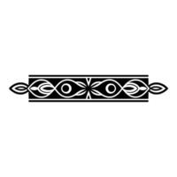 Ornamental Border Element Geometric Black White vector