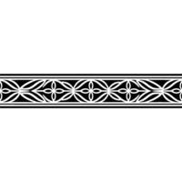 Elegant Ornamental Border , Black Silver, Geometric Pattern vector