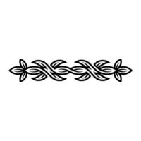Decorative Floral Vine Border, Monochrome vector