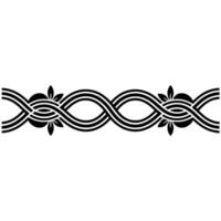 Elegant Black and White Ornamental- Element vector