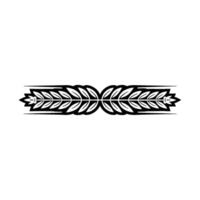 Elegant Leafy Ornament Border in Monochrome vector