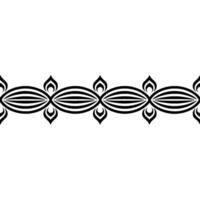 Elegant Black and White Pattern Border on Off-White Background vector