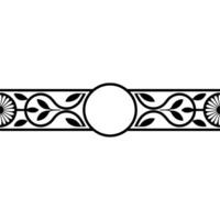 Minimalist Ornamental Border with Floral and Leaf Motifs vector