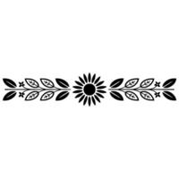 Elegant Black Floral Border Element, Decorative for Invitations vector