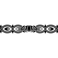 Tribal Pattern Border - Abstract Black Ornamental Element vector