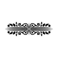 Elegant Ornamental Divider Black Floral on Gradient Background vector