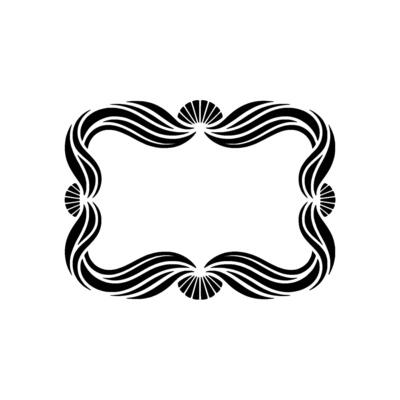 Elegant Black and White Frame - Art Deco Inspired