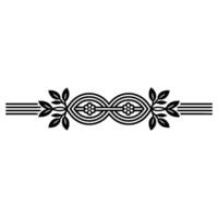 Elegant Floral Border in Minimalist Black, and White vector