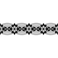Elegant Black Floral Border on Grayscale Backdrop vector