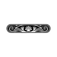 Elegant Shell and Wave Border in Black and White vector