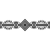 Decorative Linear Border , Geometric Floral Elements vector