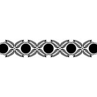 Minimalist Black, Floral Border on White Background vector