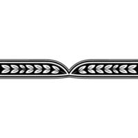 Elegant Leaf Minimalist Ribbon Element on White vector