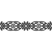 Elegant Floral Border Element, Illustration on White Background vector