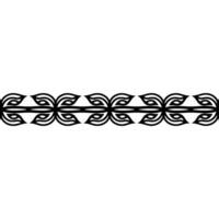 Elegant Black Floral Border on Pale Background - Minimalist Element vector