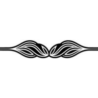 Abstract Black White Decorative Swirl Element vector