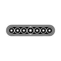 Geometric Starburst Border on White, Minimalist vector