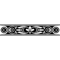 Elegant Ornamental Border, Black and White, Element vector