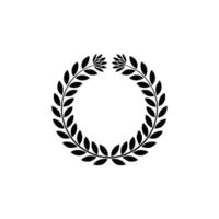 Minimalist Laurel Wreath on Gray Background vector