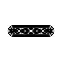 Elegant Black and White Ornamental Border on Cream Backdrop vector