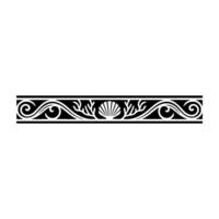 Black and White Sea Border Shell, Coral, and Swirls vector