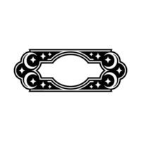 Celestial Frame , Black White Decorative vector