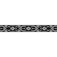 Black and White Ornamental Border Floral Geometric on Gradient Background vector