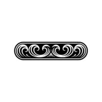 Elegant Ornamental Swirl Element - Black White vector