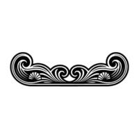 Art Deco Swirls Border, Decorative Element vector