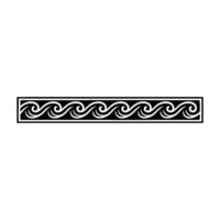 Elegant Wave Border in Black and, White vector