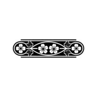 Elegant Black and White Floral Border for Various Applications vector